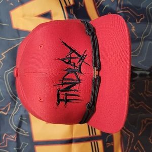 Findlay Hats Snapback Digger Metal Font Black Red Retail Custom No Pocket